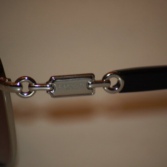 COACH 901511 Silver & Black Sunglasses Frame & Case NEW Style # HC7060 (L952) - Picture 3 of 6